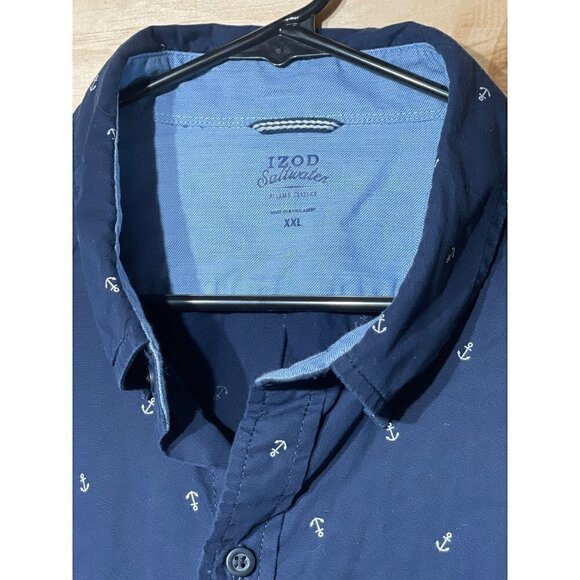 Mens Izod button down shirt. XXL. Anchors/nautical - Picture 2 of 3